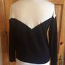 Black and White Ladies Gold Sequin Jumper Uk 14 includes Postage Image 3