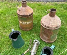 vintage castrol oil drum