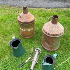 vintage castrol oil drum