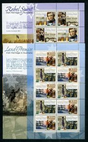 2001 Ireland Irish Heritage in Australia (Ned Kelly, Peter Lalor, Settlers, emigrants) Commemorative Stamps Sheetlet Mint Never Hinged (MNH)