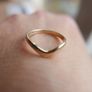 Solid 375 Gold  Yellow Gold 9c, Shadow Band Stacking Wedding Ring 1,3g Image 6
