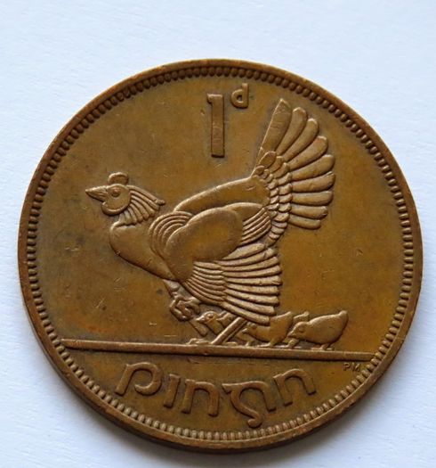 1963 Irish 1d Penny Ireland 63 years old