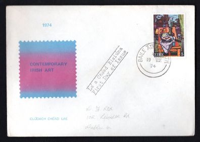 1974 Ireland Contemporary Irish Art: Painting by Norah McGuiness Commemorative Stamp First Day Cover (FDC)