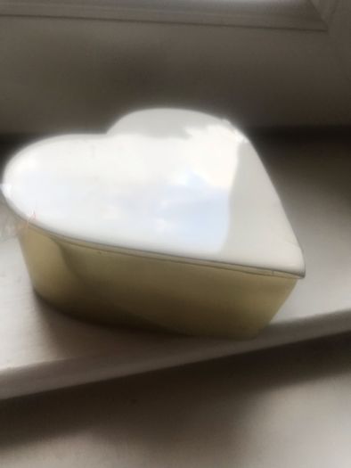 Brass Heart Shaped Trinket Box