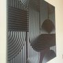 Textured Steel Black Artwork Image 2