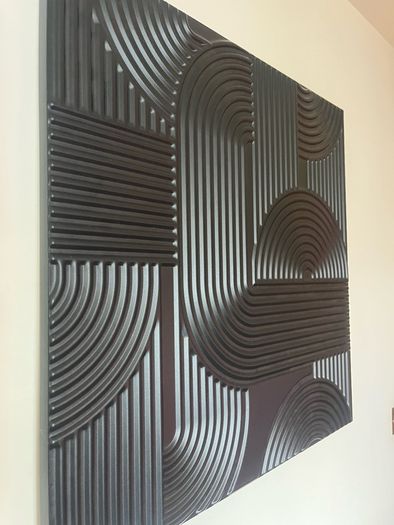 Textured Steel Black Artwork