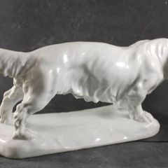 Rare large HEREND Irish setter, signed