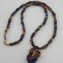 Vintage Venetian Style MultiColor Glass & Old Face Glass Pendant Necklace Image 9