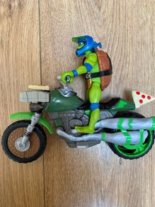Ninja turtles Leonardo with motorbike