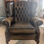 Saxon Leather Chesterfield Sofa Suite Image 8