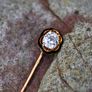 Antique 1ct Diamond Tie Pin / Lapel Pin circa 1850 Image 7