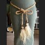 Pure Wool Natural Gotland Lamb Locks on a Hemp Rope Viking Cosplay Maiden Waist Belt Image 4