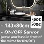 LED Bathroom Mirror 140x80cm Sensor Neutral Light Bright Makeup Cosmetic Image 2