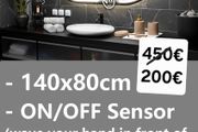 LED Bathroom Mirror 140x80cm Sensor ON/OFF