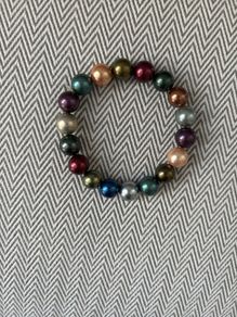 Bracelet - Simulated Coloured Pearls