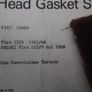 Fiat 125 1300 Head Gasket Set. Image 2