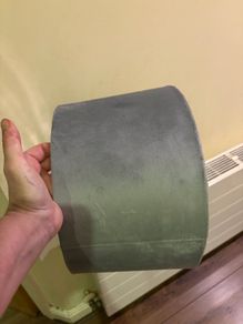 Excellent condition, Grey Suede Lampshade
