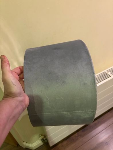 Excellent condition, Grey Suede Lampshade