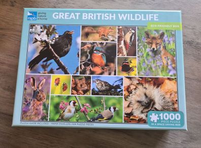 Great British Wildlife 1000 Piece Jigsaw Puzzle