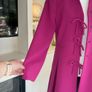 Ladies Fuchsia-Pink, Bow-front Flared Coat from Savida. Size UK 10 / EU 38 Image 10