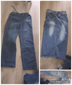 Long denim skirt  and jeans