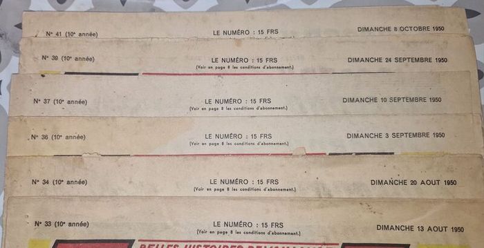 17x rare 1950 fripounet & marisette - inc. christmas eve issue #52