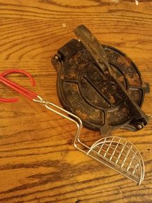 Tortilla Press and Tongs