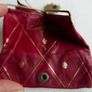 Vintage 50's Italian  Red Leather Triangle Coin Purse Image 4