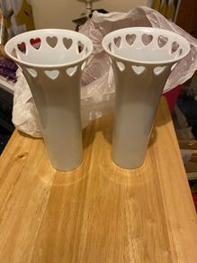 Pair of New Matching Newbridge Vases