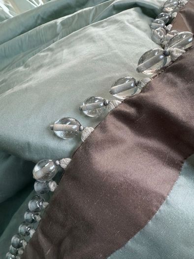 Colefax & Fowler Lucerne Silk INTERLINED Curtains 89 inch drop x 49 inch w per Panel 2 pairs Av