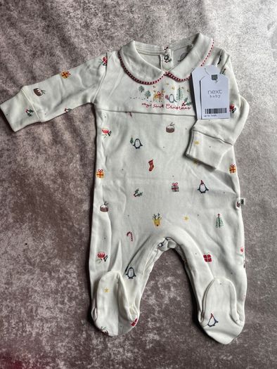 BNWT next my first Christmas sleepsuit