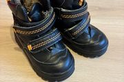 Real leather warm winter boots kids size 23eu