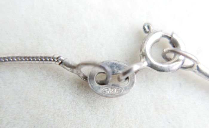 Vintage Sterling Silver 925 Pendant And Chain L-17 - 6,16g