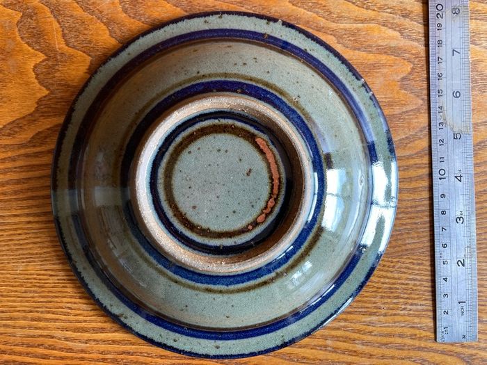 blue ceramic dish