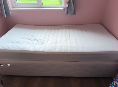 single bed base and mattress