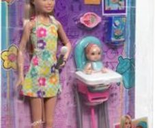 New Barbie Skipper doll babysitting set