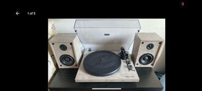 Record Player, Bluetooth, and Speakers - Crosley C62B-GY4