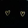Sterling Silver 925 Gold Plated Heart Stud Earrings 0,5g Image 2