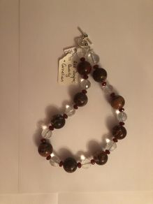 Red jasper, Quartz & Carnelian necklace