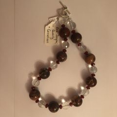 Red jasper, Quartz & Carnelian necklace
