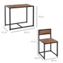 Steel Frame MDF 2-Seater Bar Stool and Table Set Wood Tone (FREE POSTAGE) Image 3