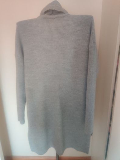 River Island Grey Knitted Cowl Neck Jumper Dress Size Uk12/14 Eu40/42 Postage Included