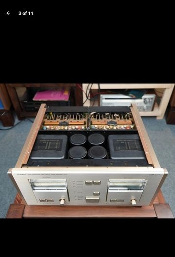 Mega Rare Legendary Beast LUXMAN M05 DUAL MONO CLASS-A 400W @8 OHMS Bridged over 40KG Champagne edition Recapped and Professionally serviced and Cleaned with new components Bargain