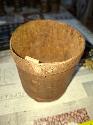 Rare 13 Piece Lot of Antique Chavagnat Tin Measuring Demi-Litre from Paris, France, dating  approximately 1800s.