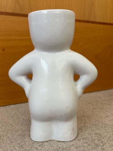 white ceramic "Air Head" planter
