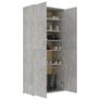 Shoe Cabinet Concrete Grey 80x39x178 cm Chipboard Image 2