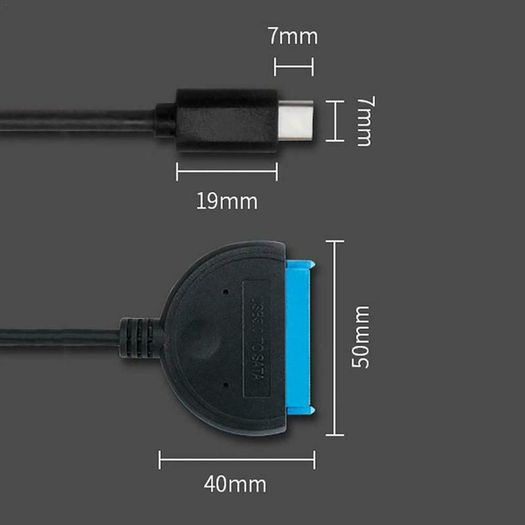 USB 3.1 (Type-C & Type-A) to SATA 3.0 (5Gbps) Converter Adapter Cable for 2.5" SATA HDD/SSD (Brand New/Warranty)