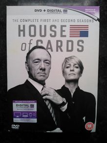 House Of Cards Season 1+2 Dvd Boxset Kevin Spacey Political Netflix Drama