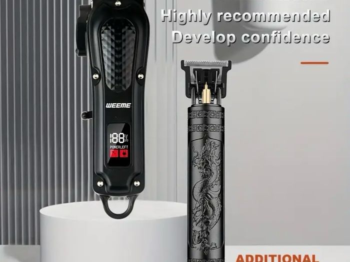 Men's Electric Hair Clipper Two-Piece Set