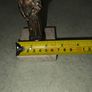 Copper Sacred art statue of Saint Francis of Assisi on marble plinth. Image 5